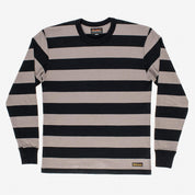 Image showing the IHTB-01-BLK/GRY - 11oz Cotton Knit Long-Sleeved Sweater which is a Sweatshirts described by the following info IHSALE, Iron Heart, Released, Sweatshirts, Tops and sold on the IRON HEART GERMANY online store