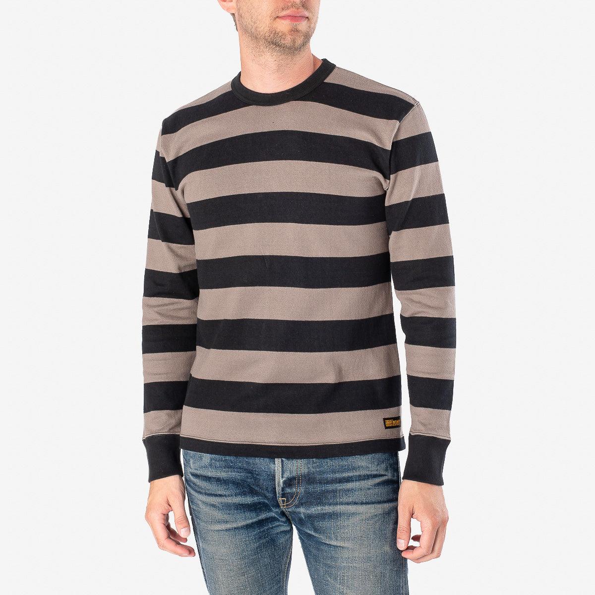 GRY - 11oz Cotton Knit Long-Sleeved Sweater which is a Sweatshirts described by the following info IHSALE, Iron Heart, Released, Sweatshirts, Tops and sold on the IRON HEART GERMANY online store