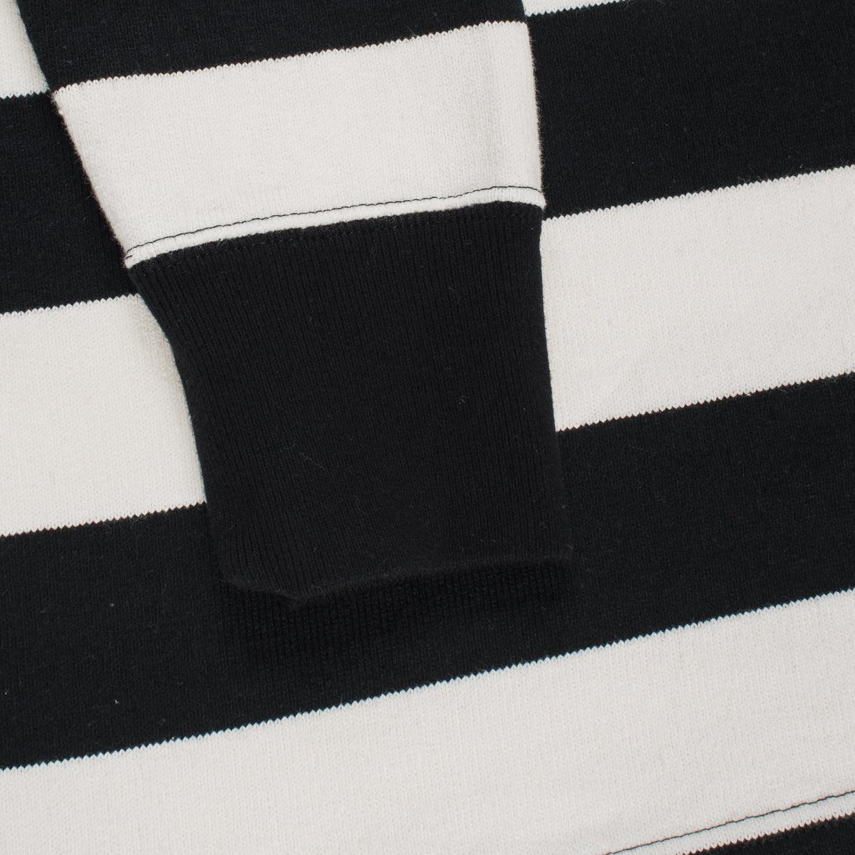 Image showing the IHTB-01-BLK-WHT - 11oz Cotton Knit Long-Sleeved Sweater which is a Sweatshirts described by the following info Iron Heart, Released, Sweatshirts, Tops and sold on the IRON HEART GERMANY online store