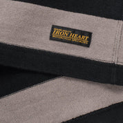 Image showing the IHTB-01-BLK/GRY - 11oz Cotton Knit Long-Sleeved Sweater which is a Sweatshirts described by the following info IHSALE, Iron Heart, Released, Sweatshirts, Tops and sold on the IRON HEART GERMANY online store
