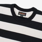 Image showing the IHTB-01-BLK-WHT - 11oz Cotton Knit Long-Sleeved Sweater which is a Sweatshirts described by the following info Iron Heart, Released, Sweatshirts, Tops and sold on the IRON HEART GERMANY online store