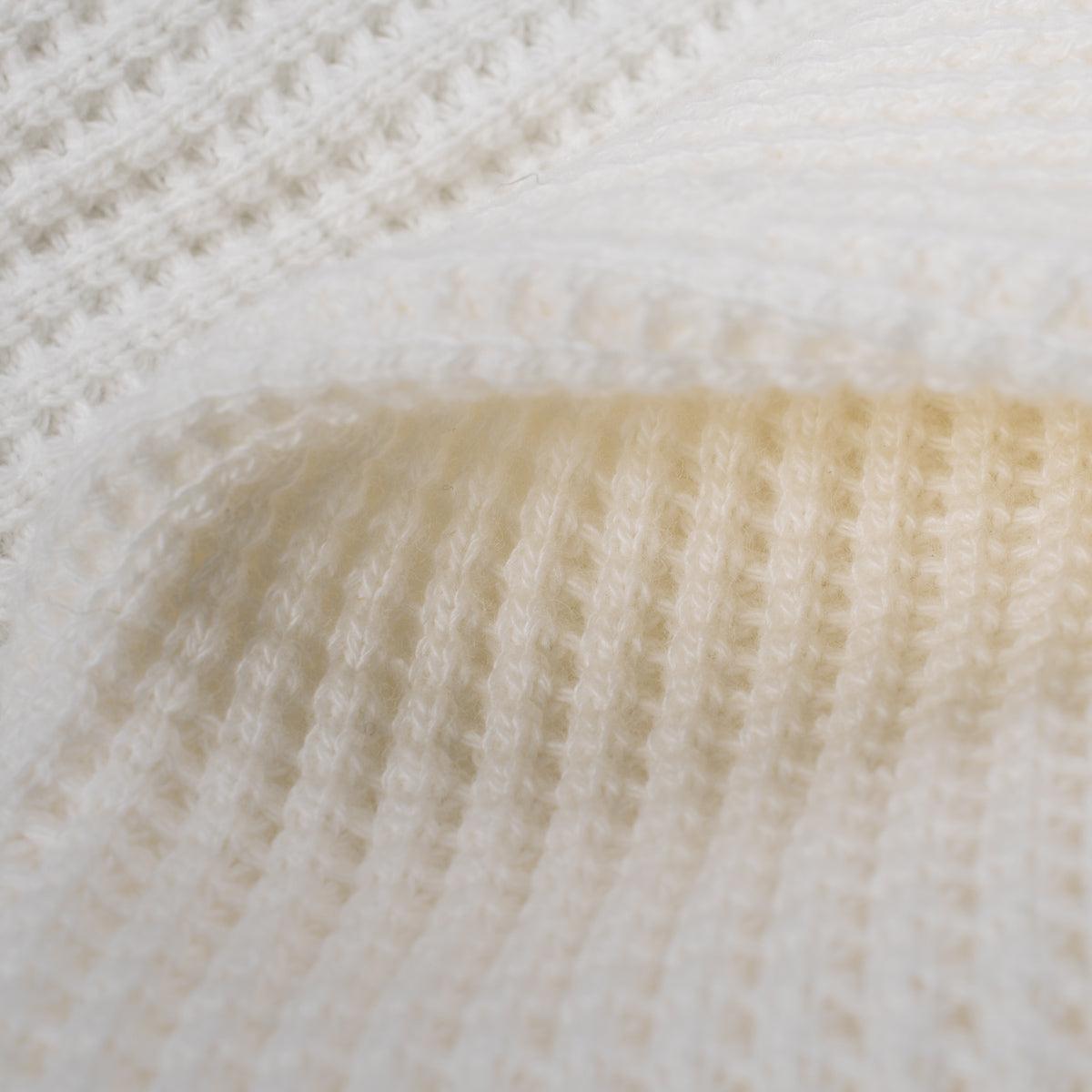 IHTL-1301-WHT - Waffle Knit Thermal Longsleeve White
