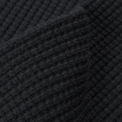 Image showing the IHTL-1301-BLK - Waffle Knit Thermal Longsleeve Black which is a T-Shirts described by the following info Back In, IHSALE_M23, Iron Heart, Released, T-Shirts, Tops and sold on the IRON HEART GERMANY online store