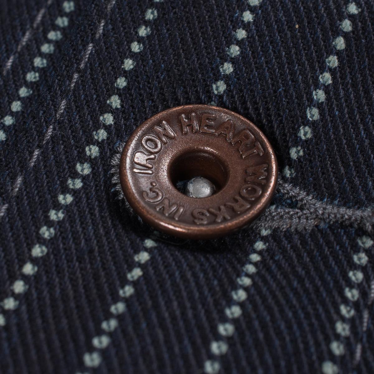 Image showing the IHV-02-IND - 12oz Wabash/Duck Work Vest- Indigo/Navy which is a Vests described by the following info Iron Heart, Released, Tops, Vests and sold on the IRON HEART GERMANY online store
