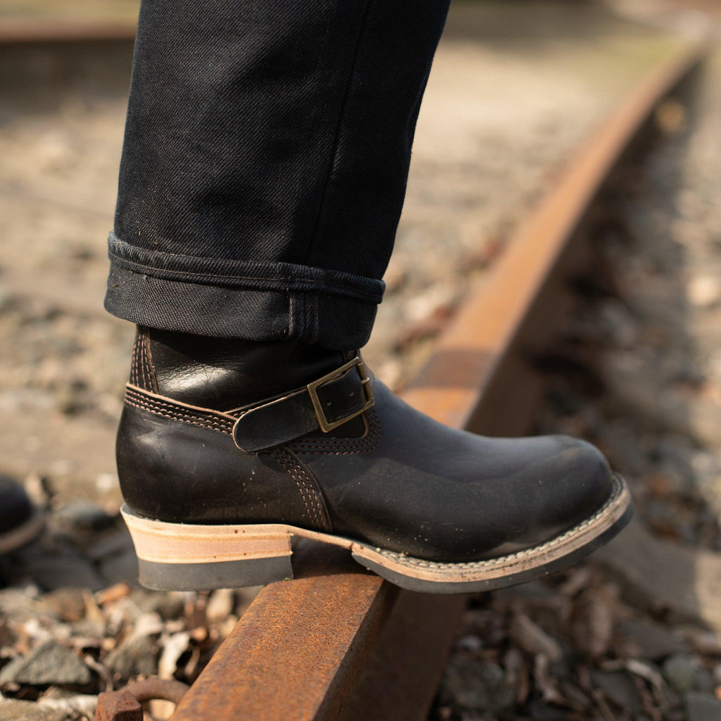 Image showing the WE-7710H-BLK- WESCO Custom Boss Engineer Maryam Horsehide Black which is a Boots described by the following info Boots, Footwear, Wesco and sold on the IRON HEART GERMANY online store