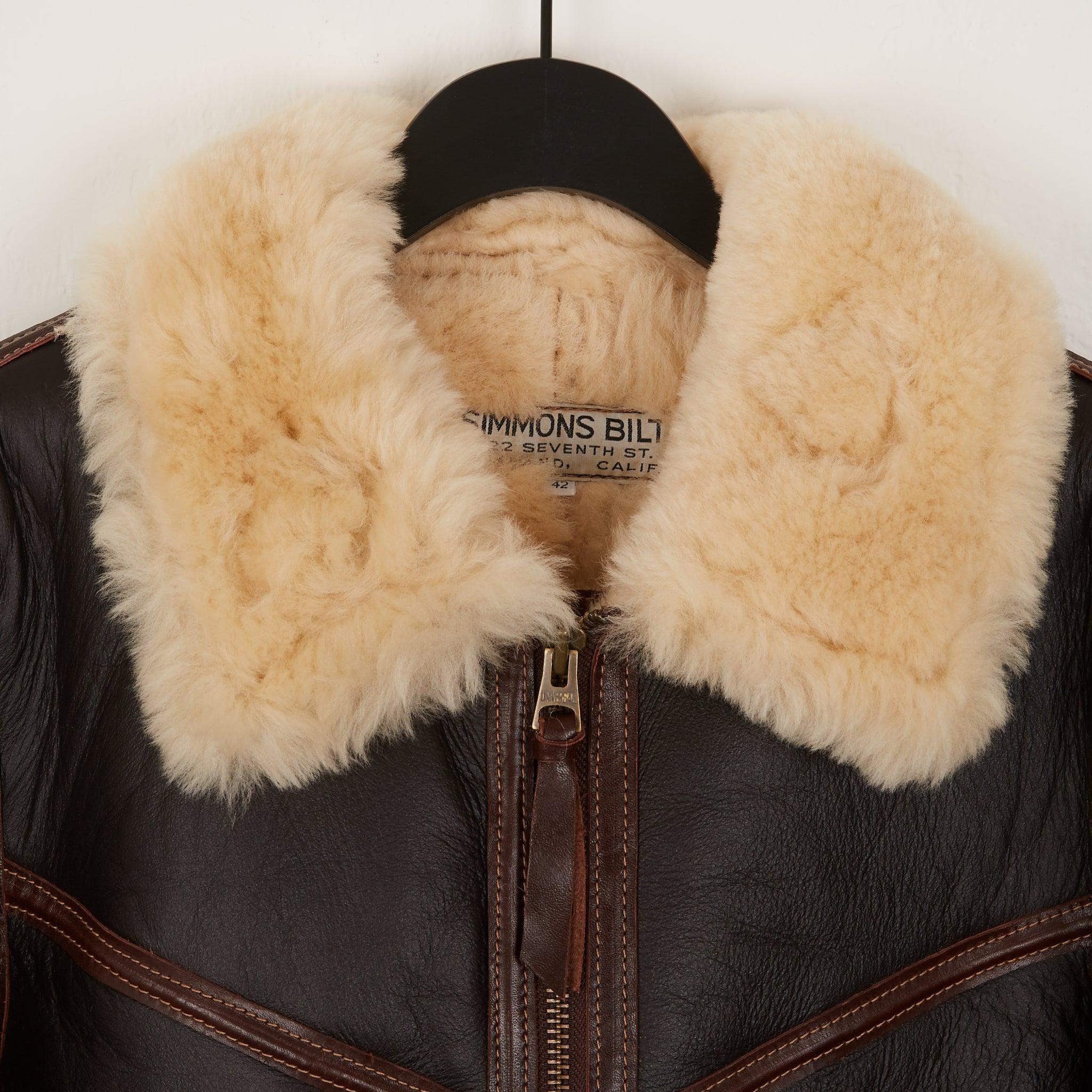 SB-D1-BRN - Simmons Bilt D-1 Sheepskin Jacket Brown