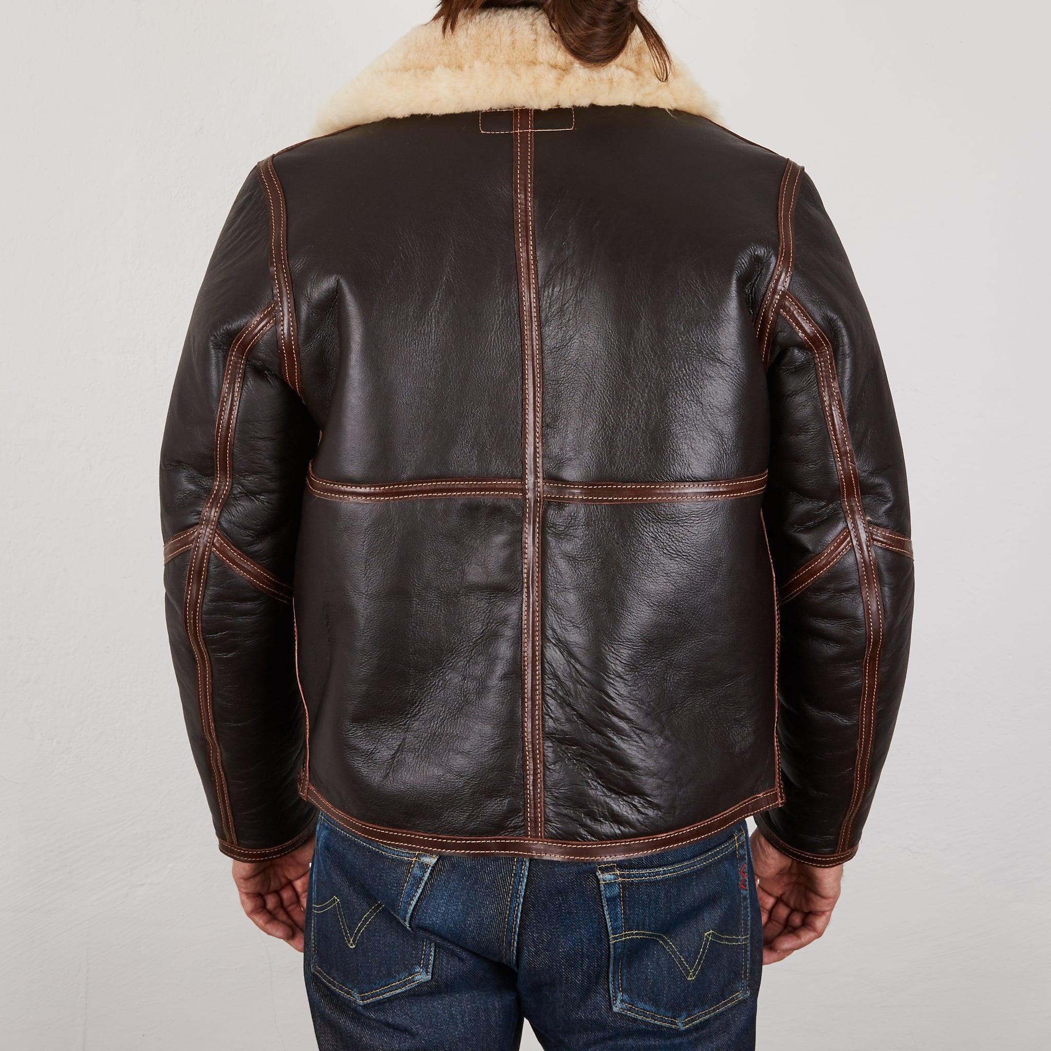 SB-D1-BRN - Simmons Bilt D-1 Sheepskin Jacket Brown