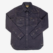 Image showing the IHSH-295-IB - 14oz Selvedge Denim Western Shirt Indigo/Black which is a Shirts described by the following info IHSALE, Iron Heart, Released, Shirts, Tops and sold on the IRON HEART GERMANY online store