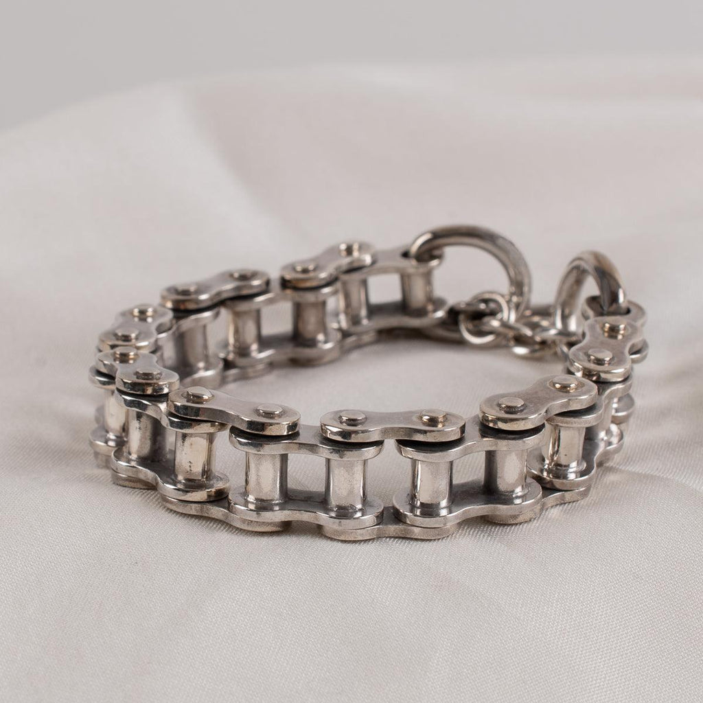 Image showing the IHSI-02 - "Motorcycle Chain" Bracelet Sterling Silver which is a Jewellery described by the following info Accessories, Iron Heart, Jewellery, Released and sold on the IRON HEART GERMANY online store