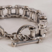 Image showing the IHSI-02 - "Motorcycle Chain" Bracelet Sterling Silver which is a Jewellery described by the following info Accessories, Iron Heart, Jewellery, Released and sold on the IRON HEART GERMANY online store
