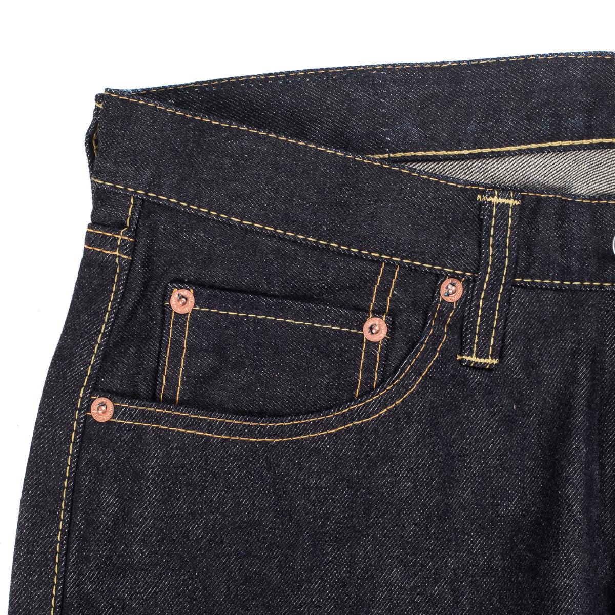 Image showing the IH-555S-142 - 14oz Selvedge Denim Super Slim Cut Jeans - Indigo which is a Jeans described by the following info 555, Bottoms, Iron Heart, Jeans, Released, Slim and sold on the IRON HEART GERMANY online store