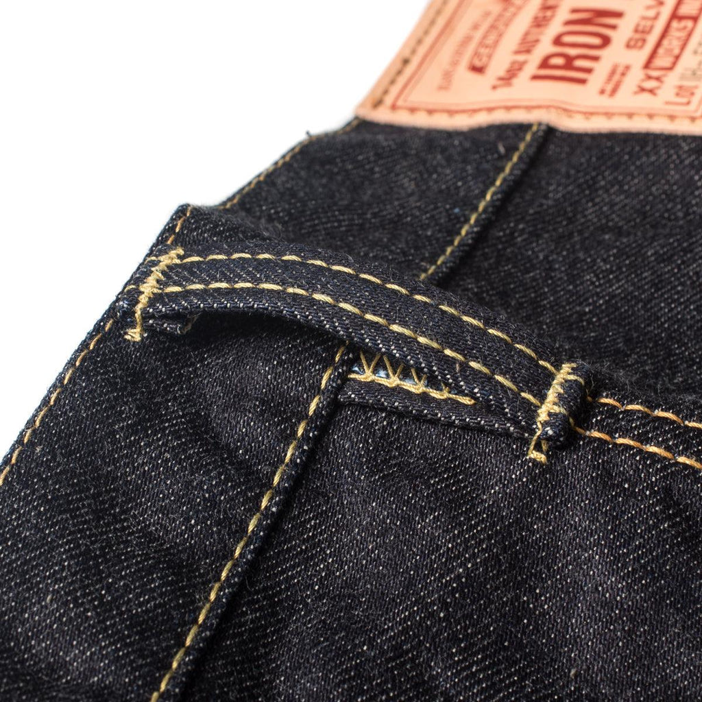 Image showing the IH-555S-142 - 14oz Selvedge Denim Super Slim Cut Jeans - Indigo which is a Jeans described by the following info 555, Bottoms, Iron Heart, Jeans, Released, Slim and sold on the IRON HEART GERMANY online store