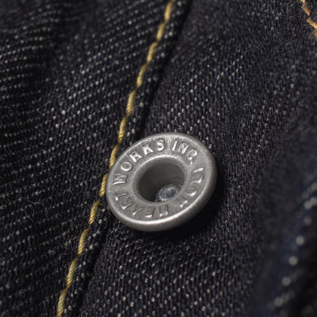 Image showing the IH-555S-142 - 14oz Selvedge Denim Super Slim Cut Jeans - Indigo which is a Jeans described by the following info 555, Bottoms, Iron Heart, Jeans, Released, Slim and sold on the IRON HEART GERMANY online store