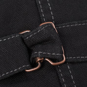 Image showing the IHV-02-BLK - 12oz Wabash/Duck Work Vest - Black/Black which is a Vests described by the following info Iron Heart, Released, Tops, Vests and sold on the IRON HEART GERMANY online store