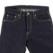Image showing the IH-666S-142 - 14oz Selvedge Denim Slim Straight Cut Jeans - Indigo which is a Jeans described by the following info 666, Bottoms, Iron Heart, Jeans, Released, Slim, Straight and sold on the IRON HEART GERMANY online store