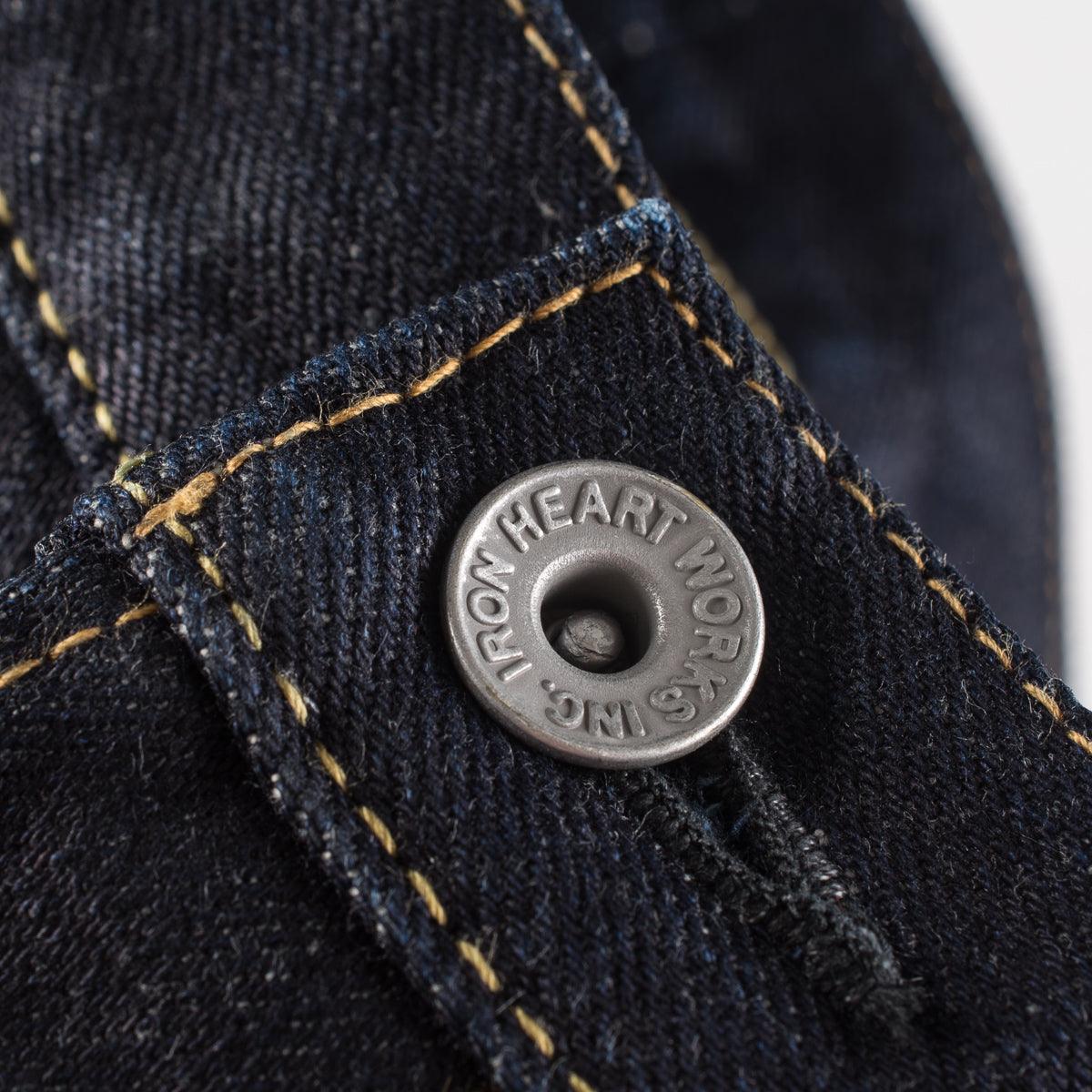 Image showing the IH-666S-142 - 14oz Selvedge Denim Slim Straight Cut Jeans - Indigo which is a Jeans described by the following info 666, Bottoms, Iron Heart, Jeans, Released, Slim, Straight and sold on the IRON HEART GERMANY online store