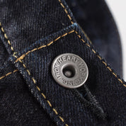 Image showing the IH-666S-142 - 14oz Selvedge Denim Slim Straight Cut Jeans - Indigo which is a Jeans described by the following info 666, Bottoms, Iron Heart, Jeans, Released, Slim, Straight and sold on the IRON HEART GERMANY online store