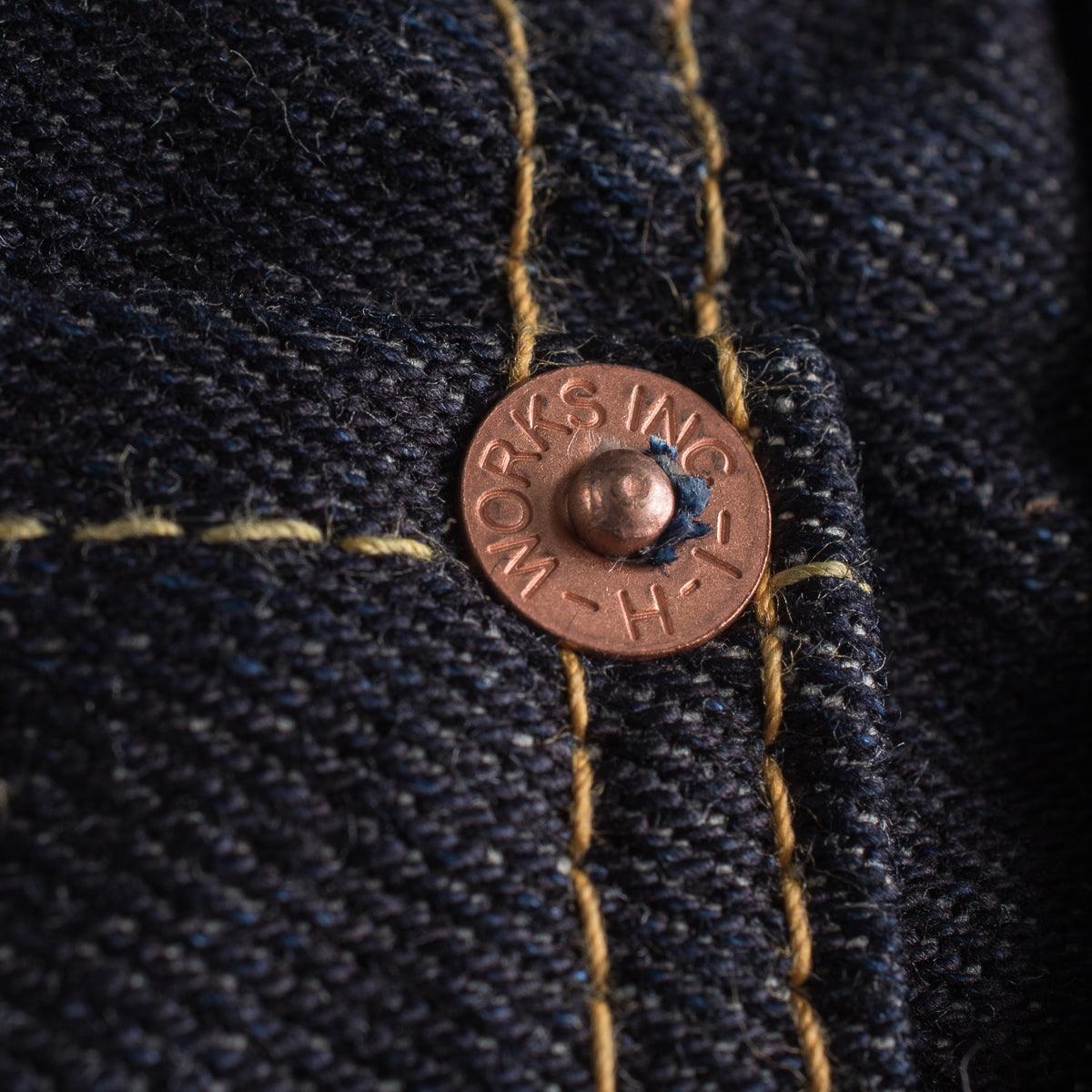 Image showing the IH-666S-142 - 14oz Selvedge Denim Slim Straight Cut Jeans - Indigo which is a Jeans described by the following info 666, Bottoms, Iron Heart, Jeans, Released, Slim, Straight and sold on the IRON HEART GERMANY online store