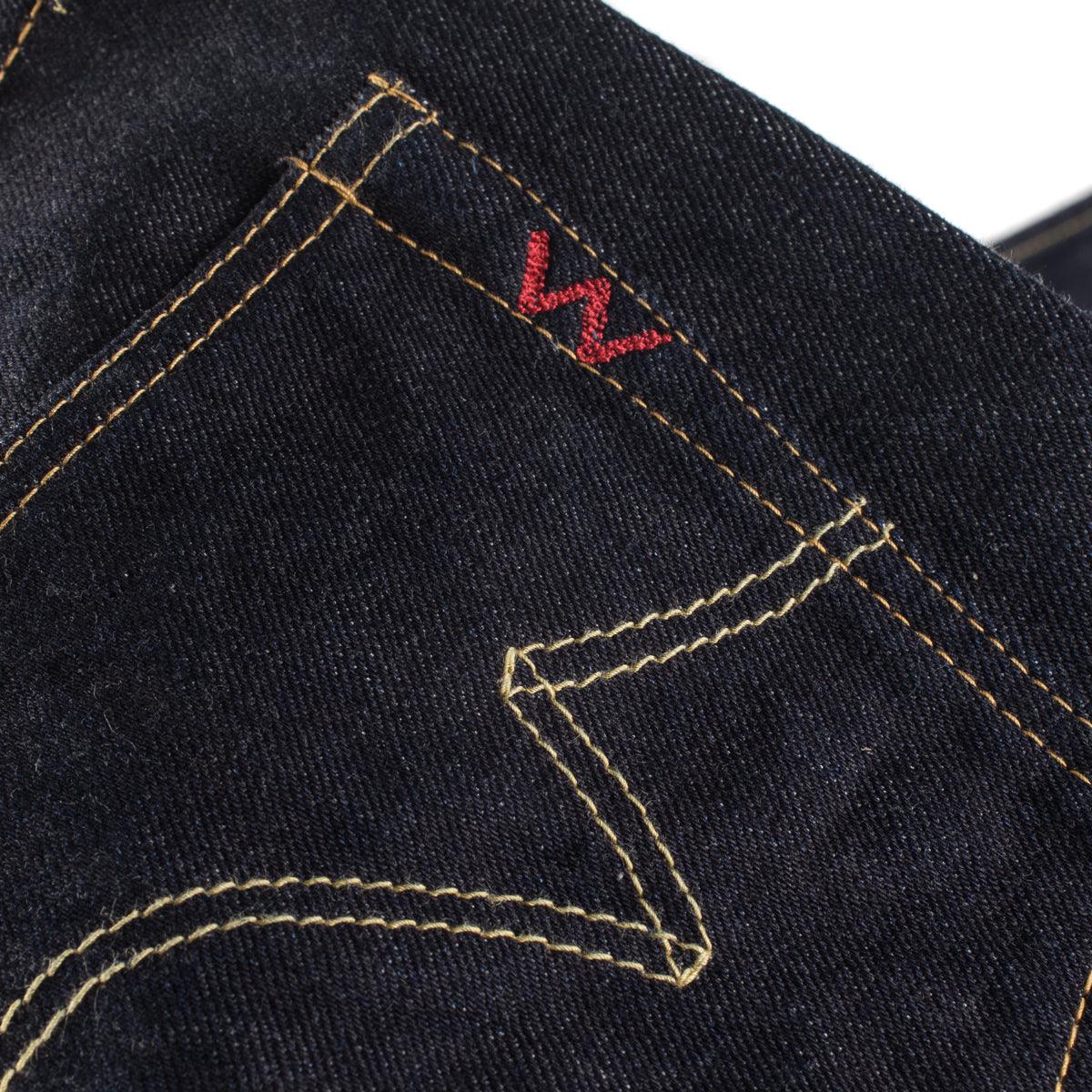 Image showing the IH-666S-142 - 14oz Selvedge Denim Slim Straight Cut Jeans - Indigo which is a Jeans described by the following info 666, Bottoms, Iron Heart, Jeans, Released, Slim, Straight and sold on the IRON HEART GERMANY online store