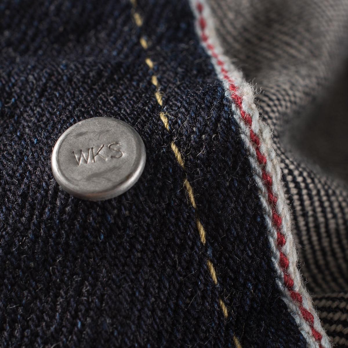 Image showing the IH-666S-142 - 14oz Selvedge Denim Slim Straight Cut Jeans - Indigo which is a Jeans described by the following info 666, Bottoms, Iron Heart, Jeans, Released, Slim, Straight and sold on the IRON HEART GERMANY online store
