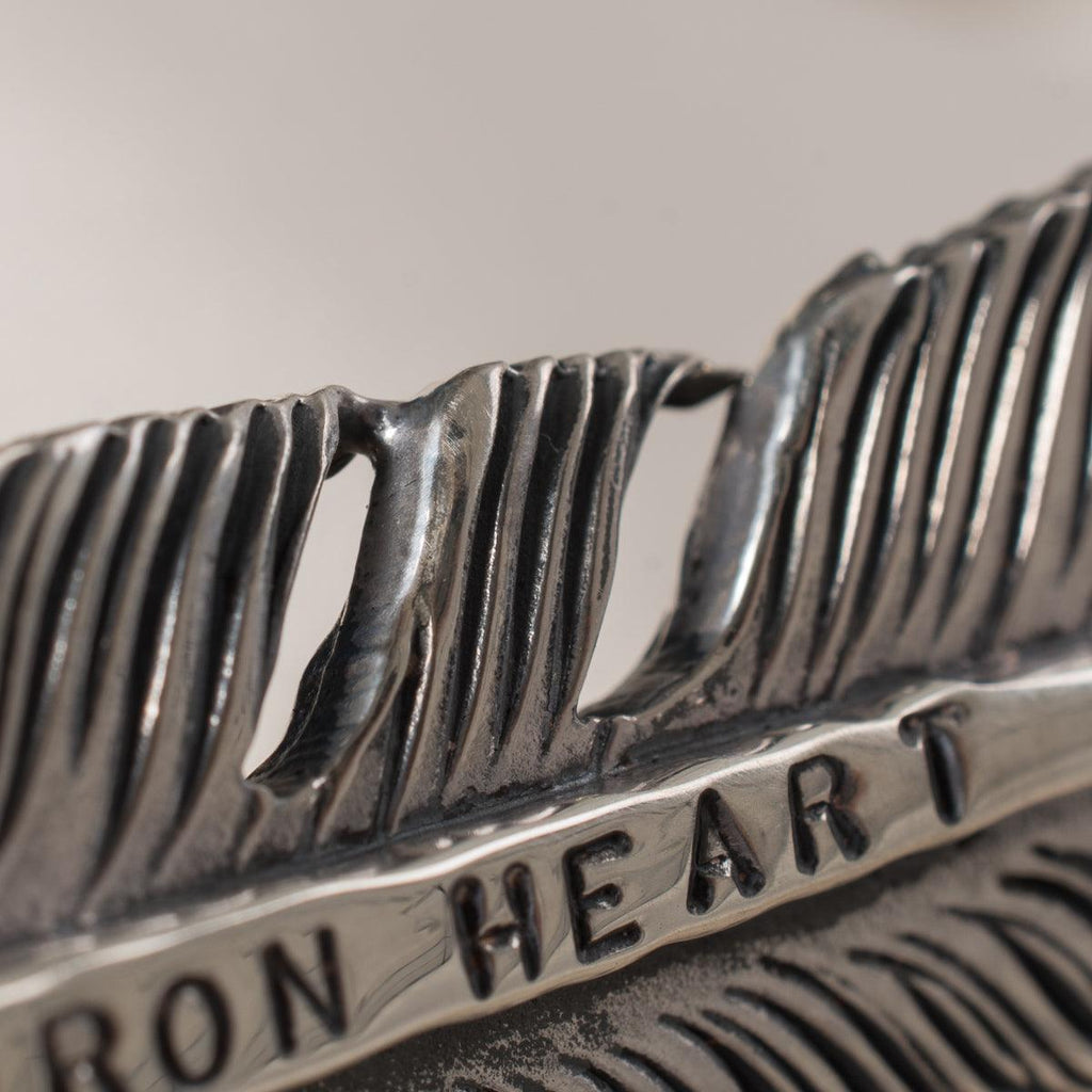 Image showing the IHSI-09 - Feather Pendant Sterling Silver which is a Jewellery described by the following info Accessories, IHSALE_M23, Iron Heart, Jewellery, Released and sold on the IRON HEART GERMANY online store