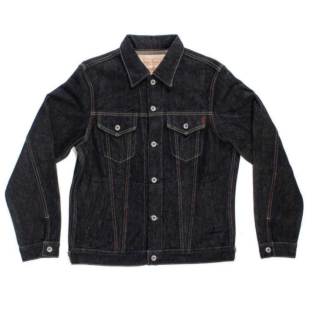 Image showing the IH-526PJ - 21oz Selvedge Denim Type III Jacket Indigo which is a Jackets described by the following info Iron Heart, Jackets, Released, Tops and sold on the IRON HEART GERMANY online store