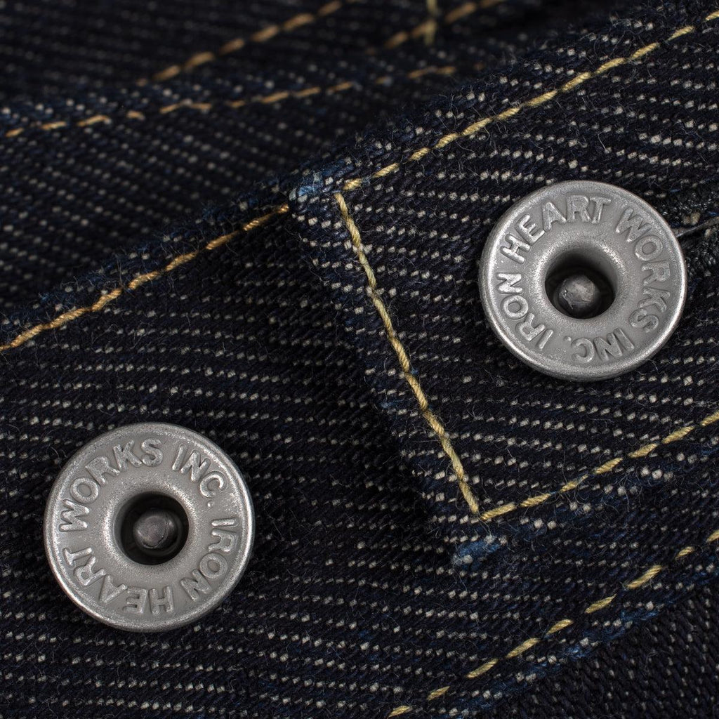 Image showing the IH-526PJ - 21oz Selvedge Denim Type III Jacket Indigo which is a Jackets described by the following info Iron Heart, Jackets, Released, Tops and sold on the IRON HEART GERMANY online store