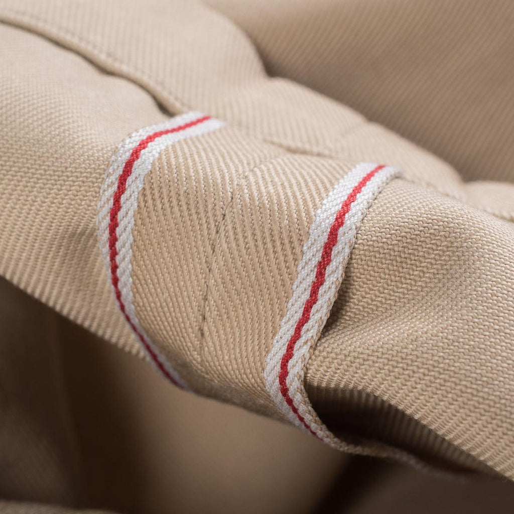 Image showing the IH-721-KHA - 9oz Slim Tapered Chino Khaki which is a Trousers described by the following info Bottoms, Iron Heart, Released, Trousers and sold on the IRON HEART GERMANY online store