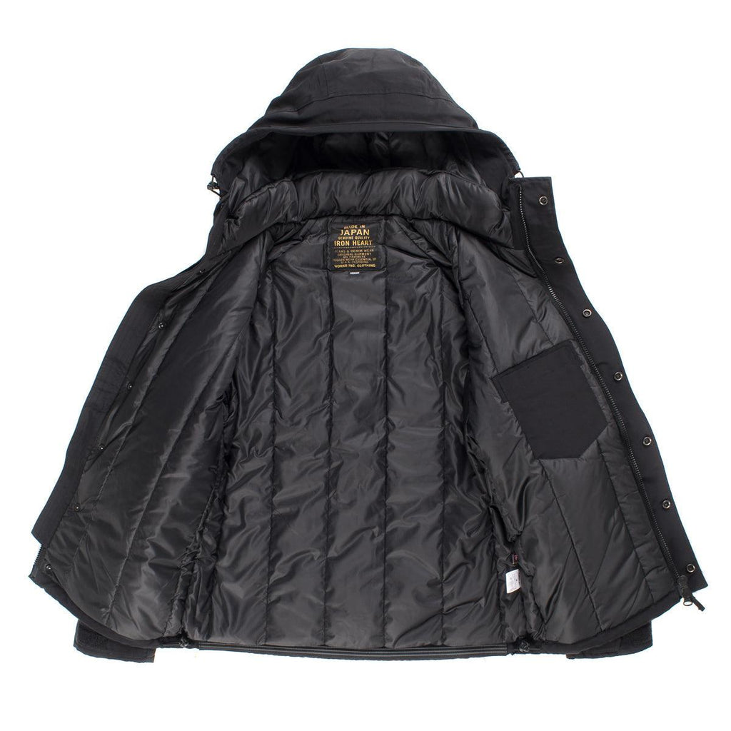 Image showing the IHJ-75-BLK - PrimaLoft® Mountain Parka Black which is a Jackets described by the following info Iron Heart, Jackets, Released, Tops and sold on the IRON HEART GERMANY online store