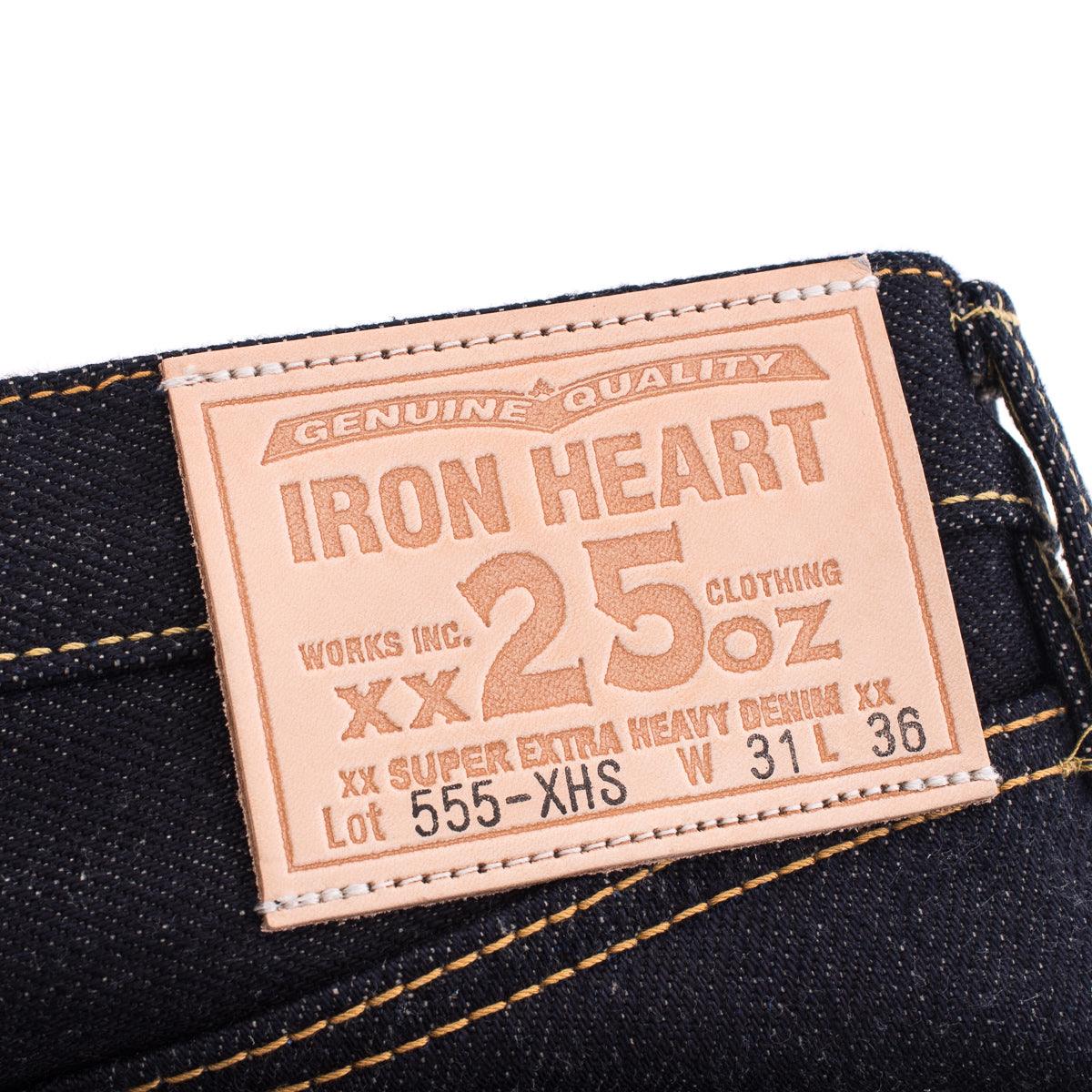 Image showing the IH-555-XHS - 25oz Selvedge Denim Slim Straight Cut Jeans in Indigo which is a Jeans described by the following info 555, Bottoms, Iron Heart, Jeans, Released and sold on the IRON HEART GERMANY online store