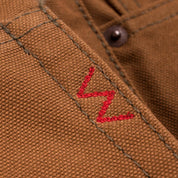 Image showing the IH-666D - 17oz Duck Slim Straight Jeans Brown which is a Trousers described by the following info 666, Bottoms, Iron Heart, Released, Slim, Straight, Trousers and sold on the IRON HEART GERMANY online store