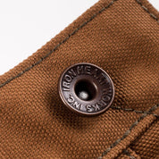 Image showing the IH-666D - 17oz Duck Slim Straight Jeans Brown which is a Trousers described by the following info 666, Bottoms, Iron Heart, Released, Slim, Straight, Trousers and sold on the IRON HEART GERMANY online store