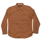 Image showing the IHSH-189-BRN - 17oz Duck Work Shirt Style CPO Brown which is a Shirts described by the following info Iron Heart, Released, Shirts, Tops and sold on the IRON HEART GERMANY online store
