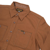 Image showing the IHSH-189-BRN - 17oz Duck Work Shirt Style CPO Brown which is a Shirts described by the following info Iron Heart, Released, Shirts, Tops and sold on the IRON HEART GERMANY online store
