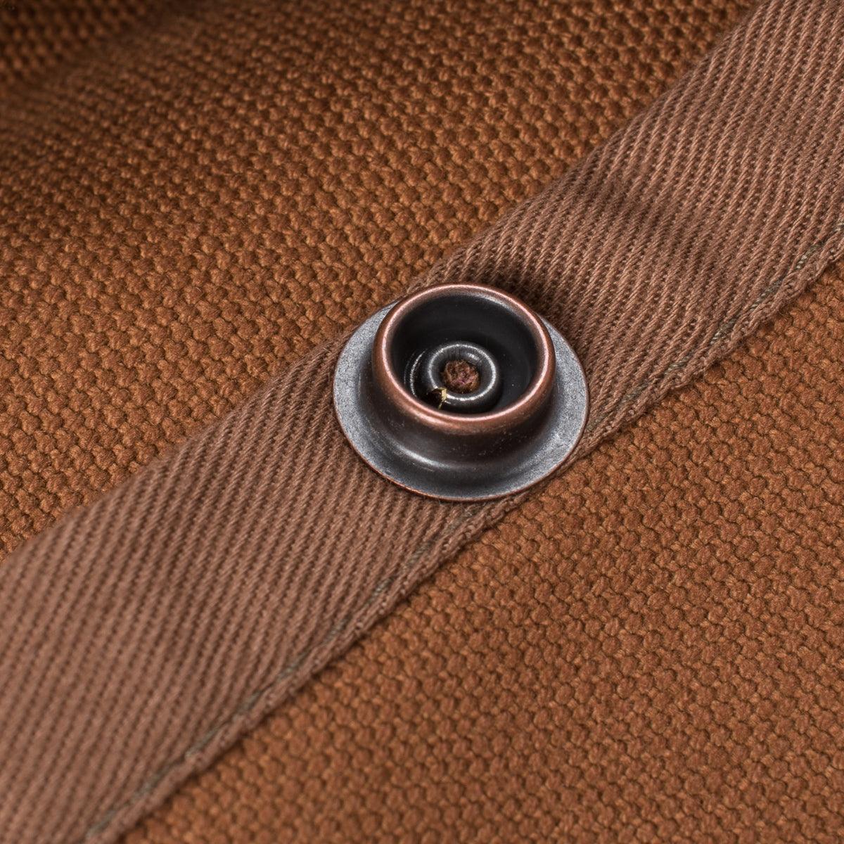 Image showing the IHSH-189-BRN - 17oz Duck Work Shirt Style CPO Brown which is a Shirts described by the following info Iron Heart, Released, Shirts, Tops and sold on the IRON HEART GERMANY online store