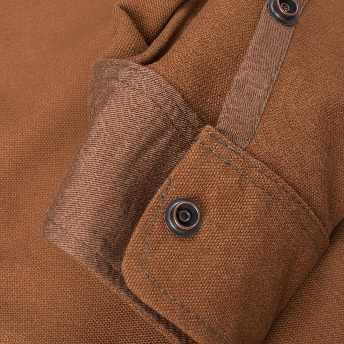 Image showing the IHSH-189-BRN - 17oz Duck Work Shirt Style CPO Brown which is a Shirts described by the following info Iron Heart, Released, Shirts, Tops and sold on the IRON HEART GERMANY online store