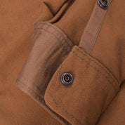 Image showing the IHSH-189-BRN - 17oz Duck Work Shirt Style CPO Brown which is a Shirts described by the following info Iron Heart, Released, Shirts, Tops and sold on the IRON HEART GERMANY online store