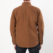 Image showing the IHSH-189-BRN - 17oz Duck Work Shirt Style CPO Brown which is a Shirts described by the following info Iron Heart, Released, Shirts, Tops and sold on the IRON HEART GERMANY online store