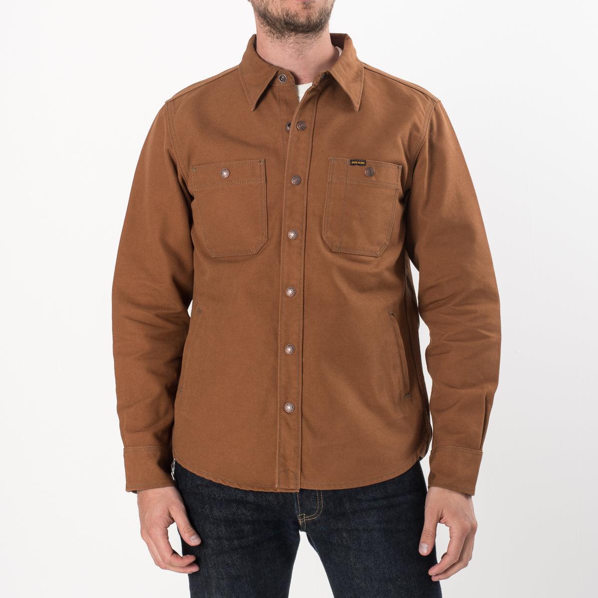 Image showing the IHSH-189-BRN - 17oz Duck Work Shirt Style CPO Brown which is a Shirts described by the following info Iron Heart, Released, Shirts, Tops and sold on the IRON HEART GERMANY online store