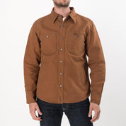 Image showing the IHSH-189-BRN - 17oz Duck Work Shirt Style CPO Brown which is a Shirts described by the following info Iron Heart, Released, Shirts, Tops and sold on the IRON HEART GERMANY online store