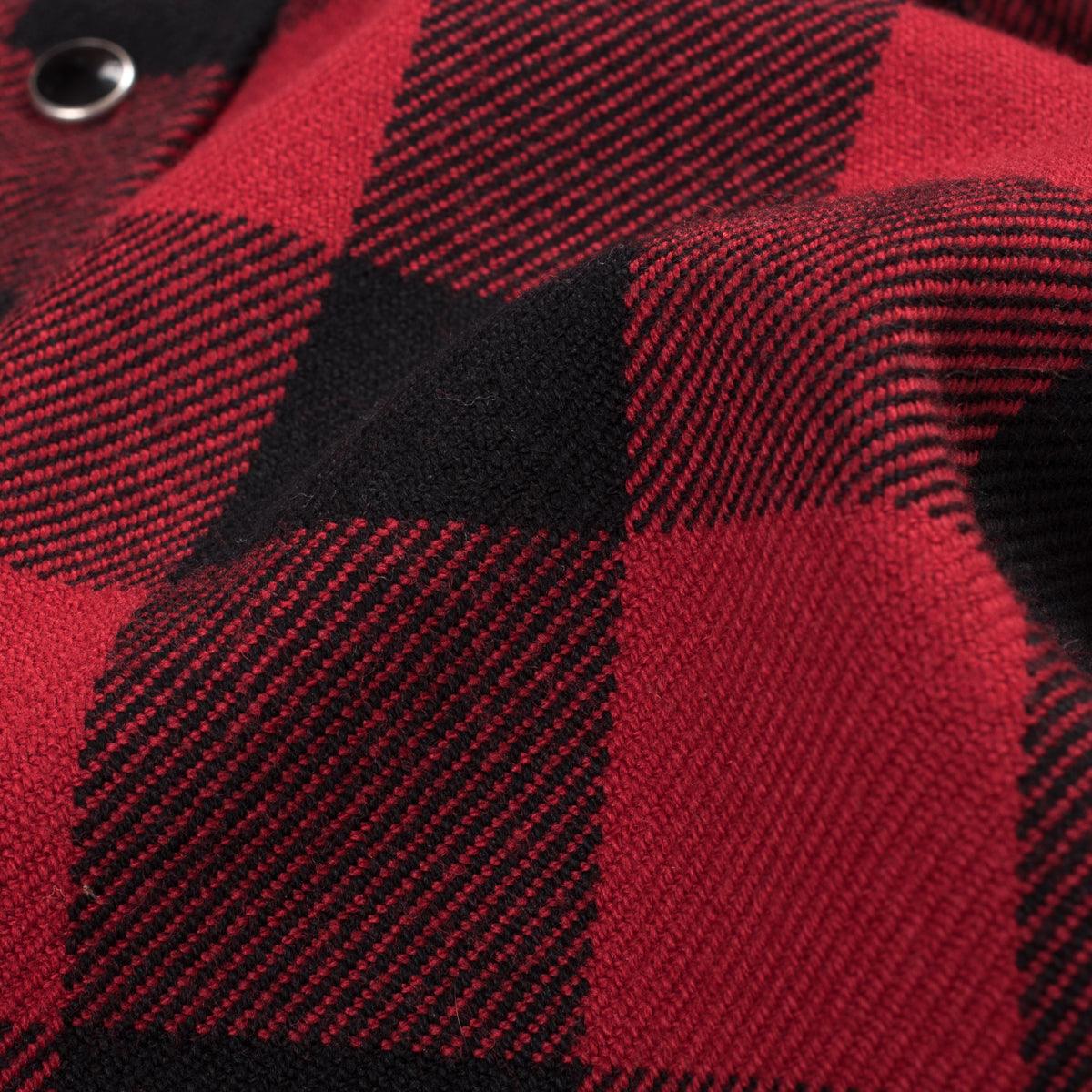 Image showing the IHSH-232-RED - Flannel Buffalo Check Western Shirt Red/Black which is a Shirts described by the following info Back In, IHSALE_M23, Iron Heart, Released, Shirts, Tops and sold on the IRON HEART GERMANY online store