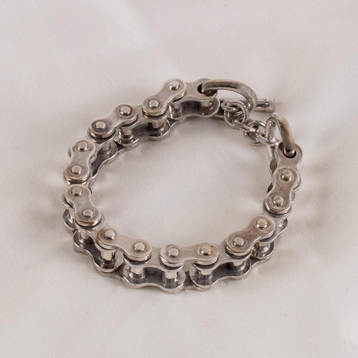 Image showing the IHSI-02 - "Motorcycle Chain" Bracelet Sterling Silver which is a Jewellery described by the following info Accessories, Iron Heart, Jewellery, Released and sold on the IRON HEART GERMANY online store