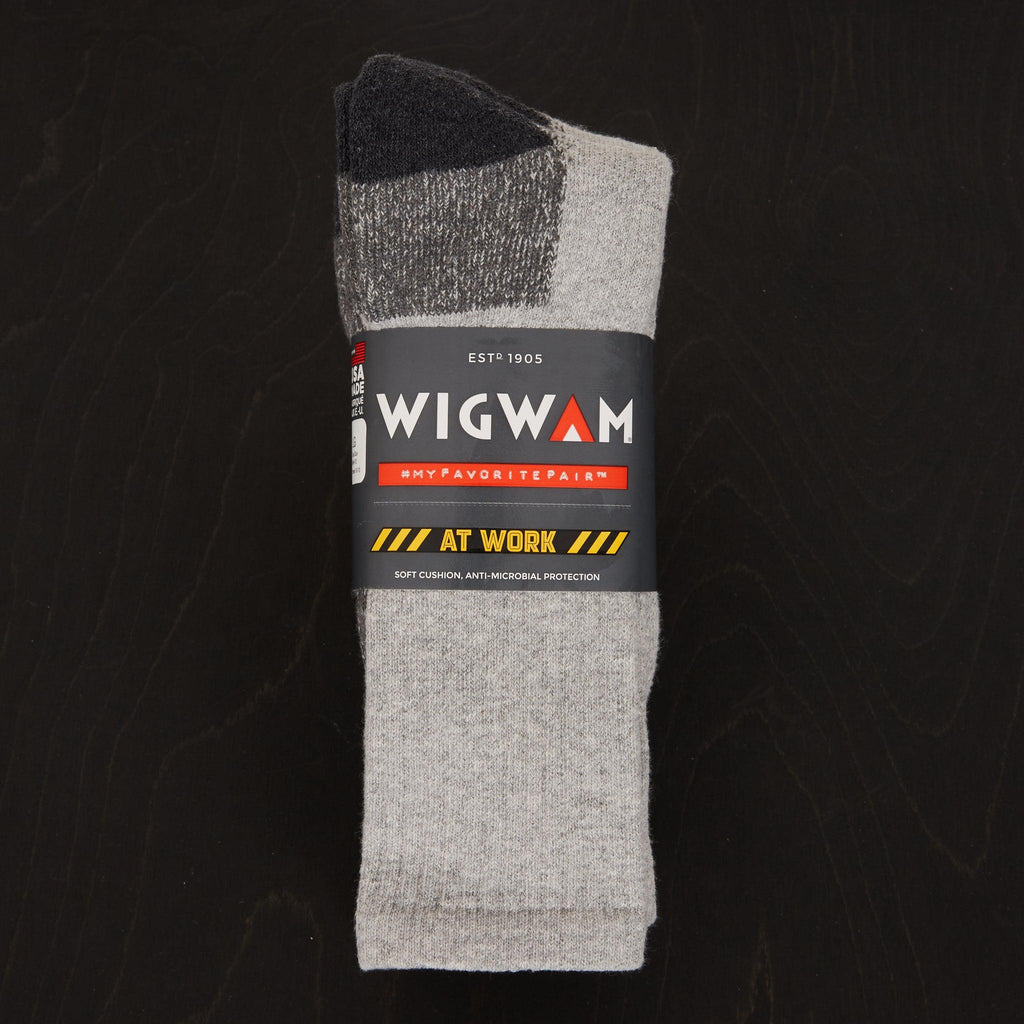 Image showing the WI-S1221-GRY - Wigwam At Work Crew 3-Pack Socks Grey which is a Socks described by the following info Footwear, IHSALE_M23, Socks, Wigwam and sold on the IRON HEART GERMANY online store