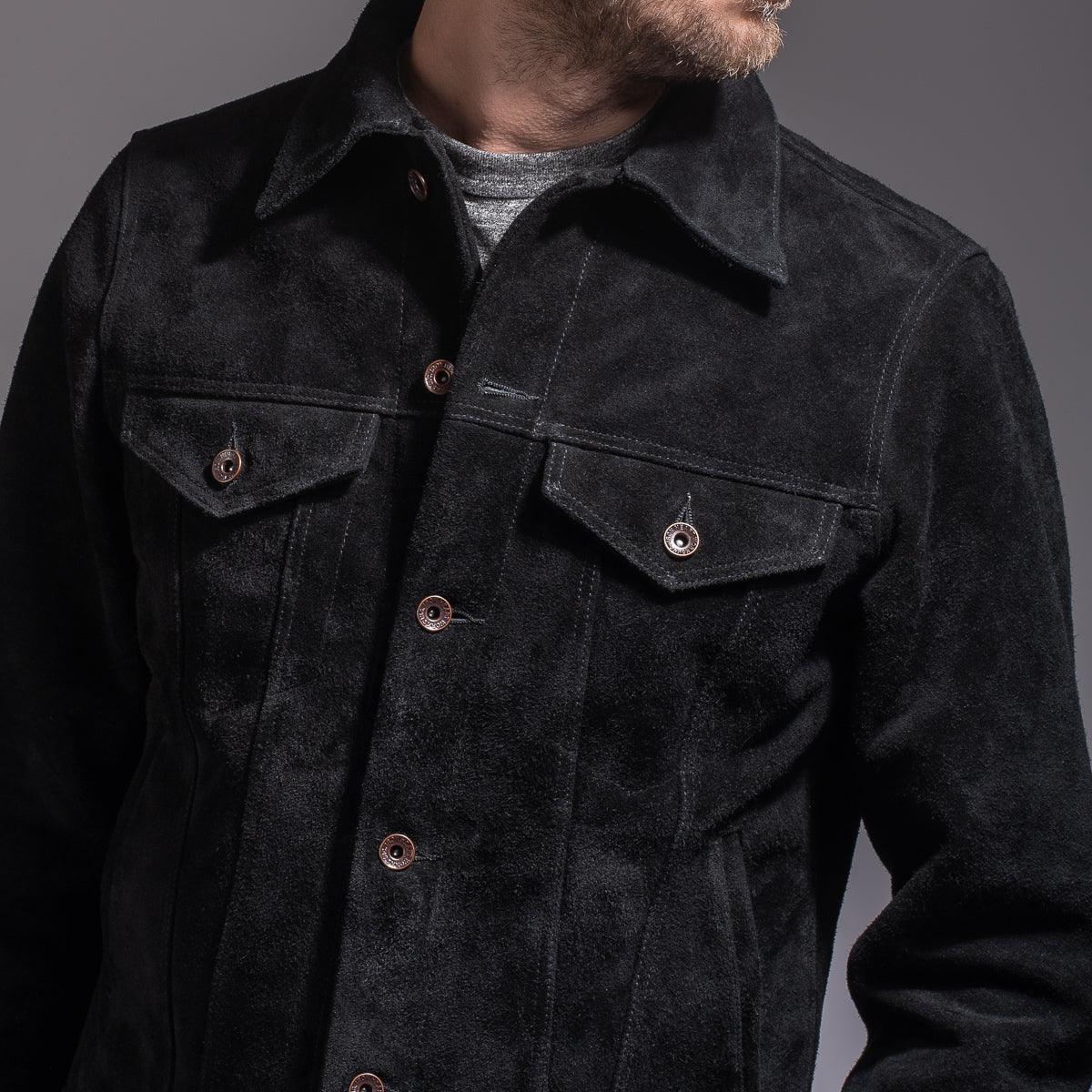 Image showing the IHJ-49-BLK - Split Steer Modified Type III Jacket - Black which is a LEATHER JACKETS described by the following info Iron Heart, Jackets, LEATHER JACKETS, Released, Tops and sold on the IRON HEART GERMANY online store