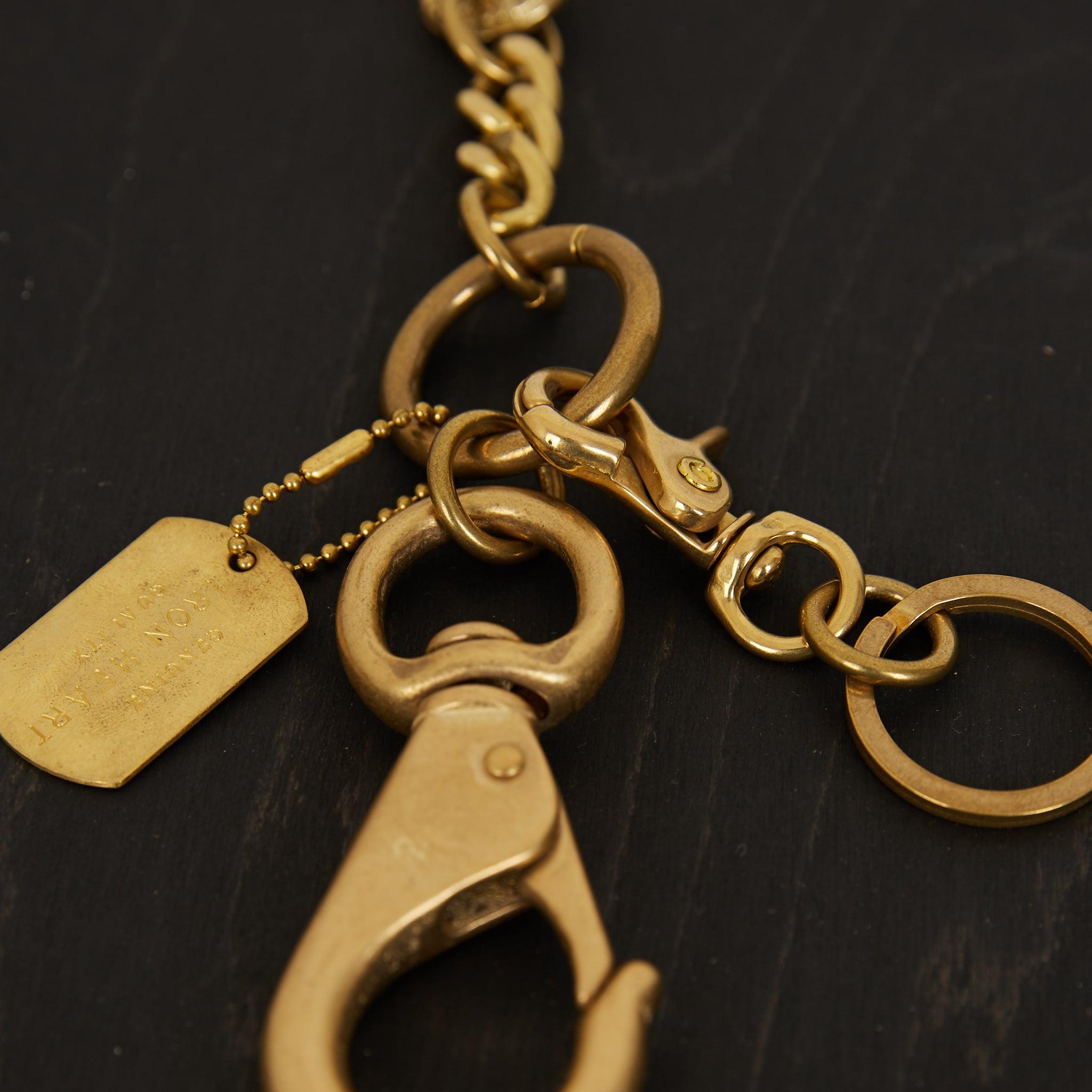 Brass-W15 - Wallet Chain with Large Clip Brass