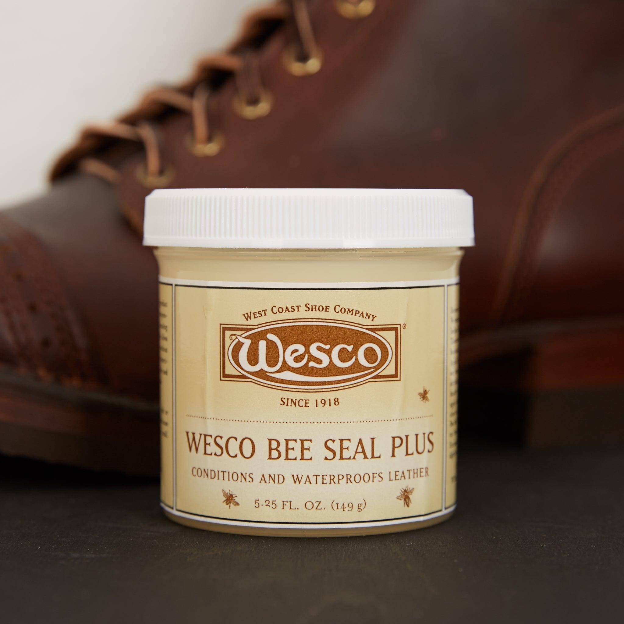 Image showing the WE-BeeSeal+ - Wesco Leather Boot Dressing Bee Seal Plus which is a Shoecare described by the following info Footwear, Shoecare, Wesco and sold on the IRON HEART GERMANY online store