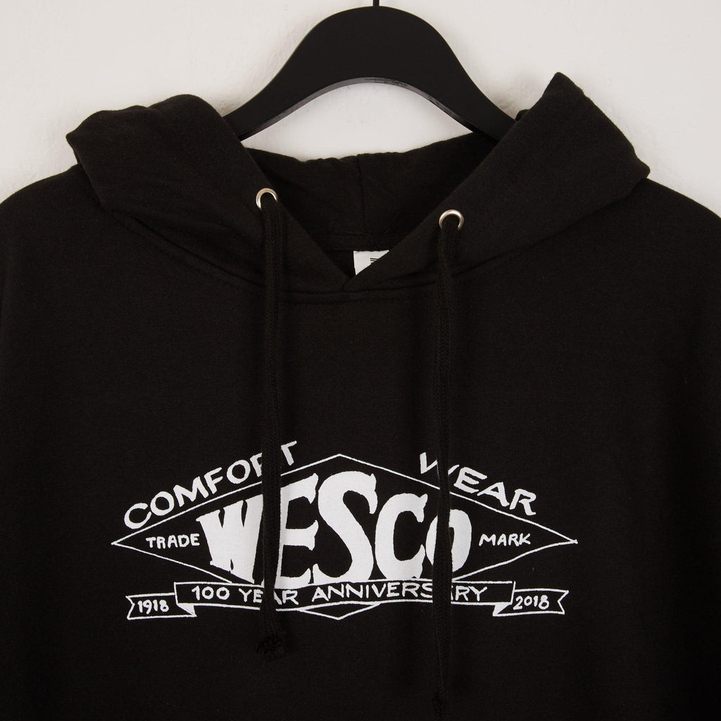 Image showing the WESCO 100th year Diamond Logo Hoodie Black which is a Sweatshirts described by the following info Sweatshirts, Tops, Wesco and sold on the IRON HEART GERMANY online store