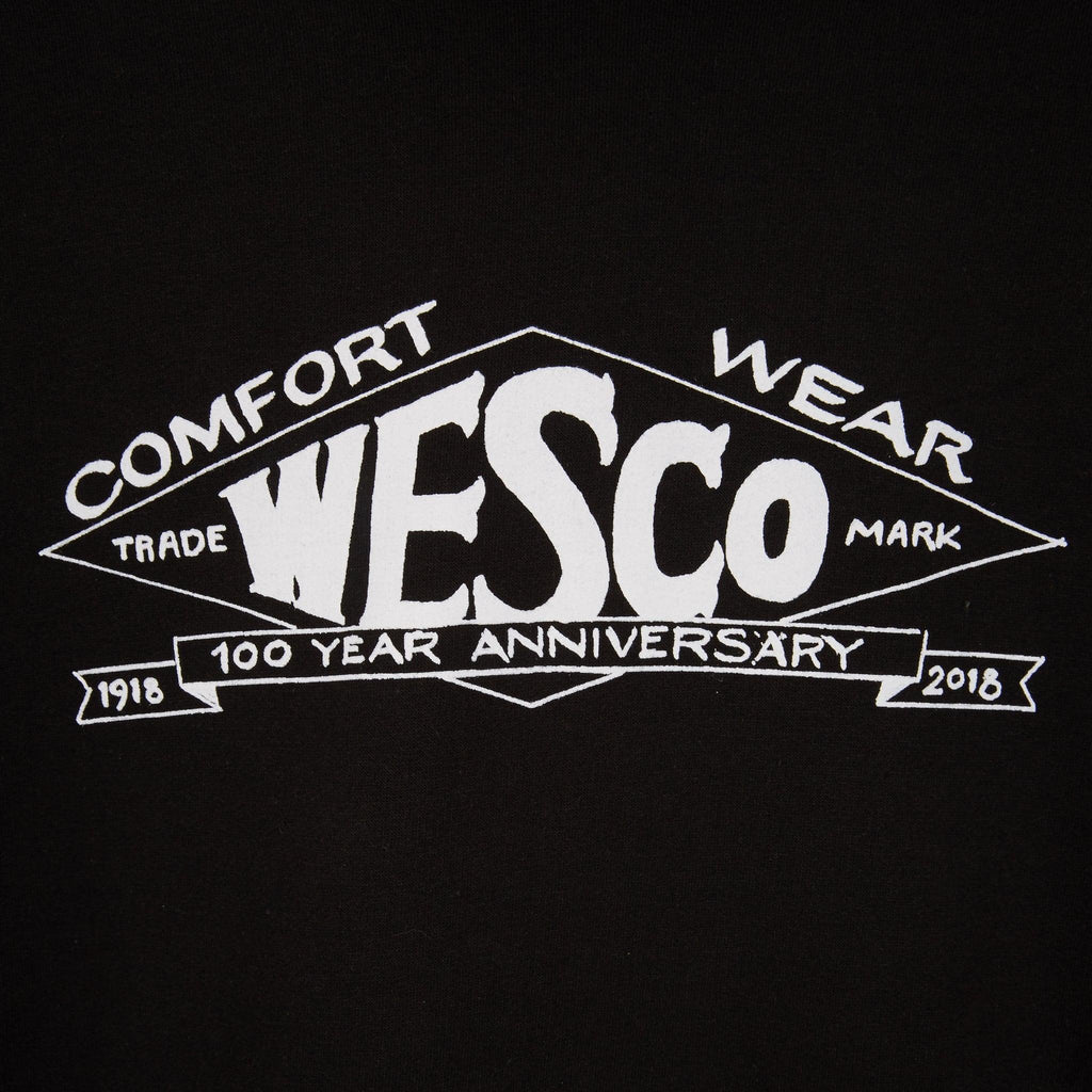 Image showing the WESCO 100th year Diamond Logo Hoodie Black which is a Sweatshirts described by the following info Sweatshirts, Tops, Wesco and sold on the IRON HEART GERMANY online store