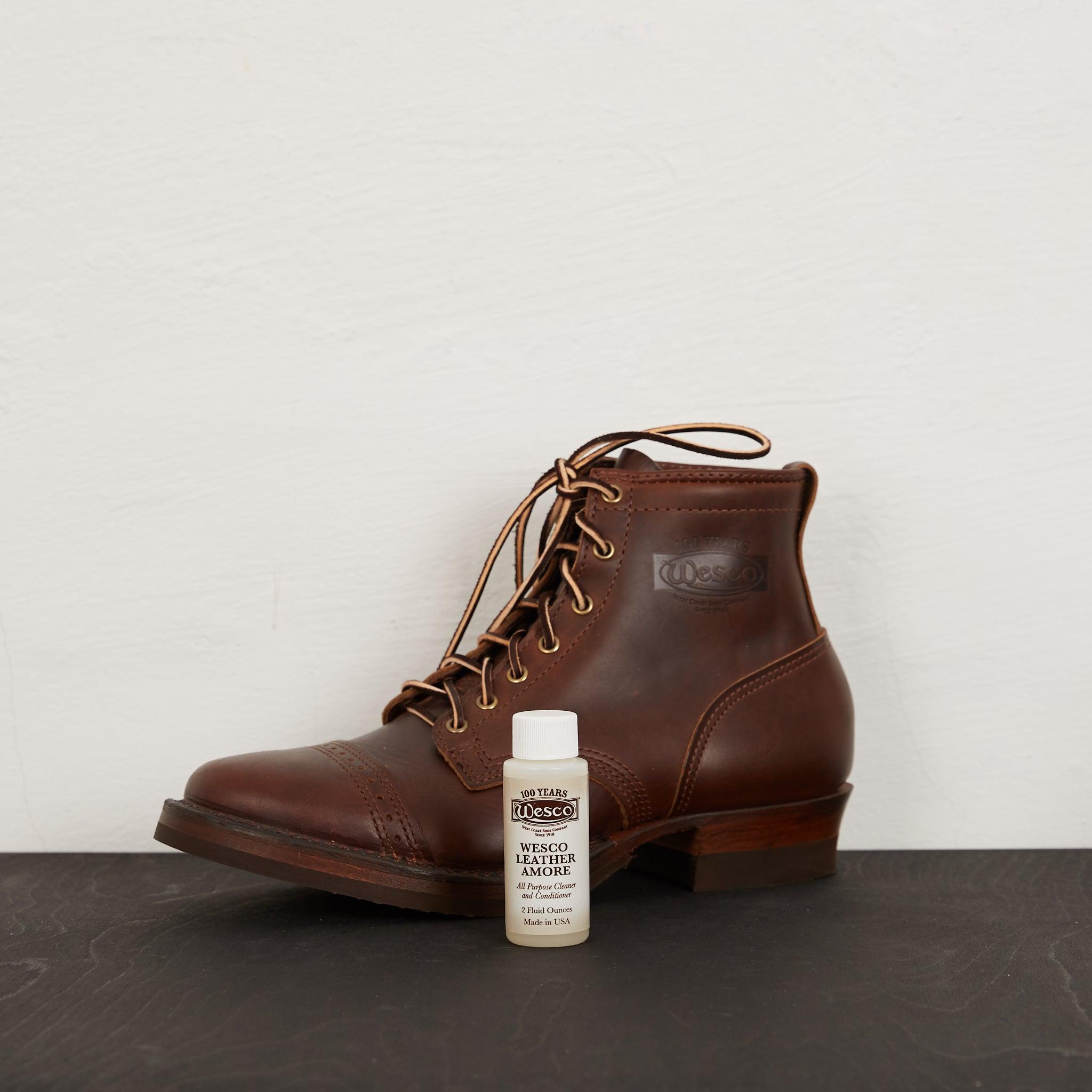 Image showing the Wesco Leather Boot Dressing Leather Amore which is a Shoecare described by the following info Footwear, Shoecare, Wesco and sold on the IRON HEART GERMANY online store